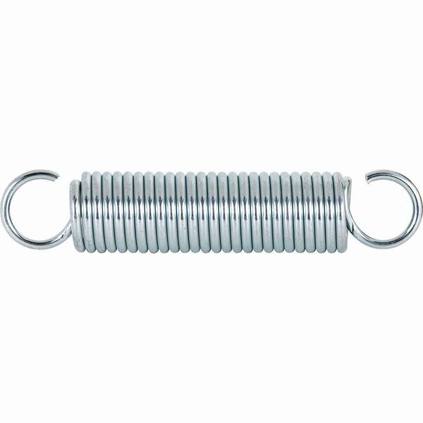 Everbilt Extension Spring, Spring Steel Const, Nickel-Plated Finish, .162 GA x 1-1/4 in. x 6-1/2 in., Single Loop Open, (1-Pack)