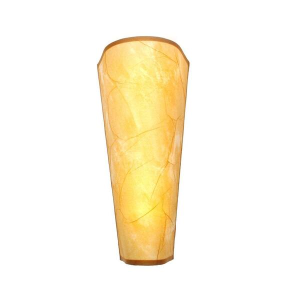 It's Exciting Lighting Indoor Rice Paper Battery Operated LED Conical Sconce