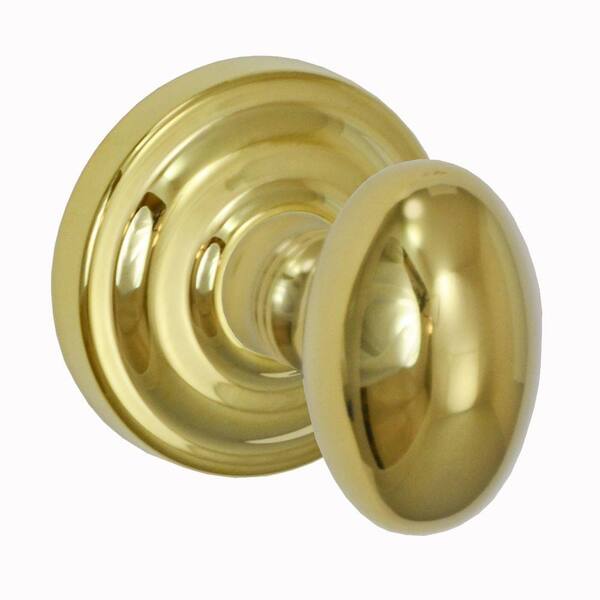 Fusion Brass PVD Egg Knob with Ketme Rose Privacy Set