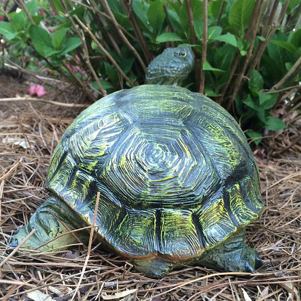 Large Hand-Painted Resin Outdoor Turtle Garden Statue