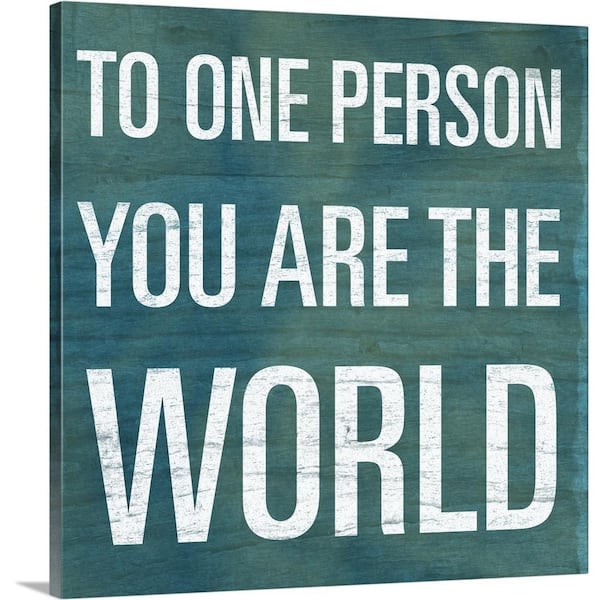 GreatBigCanvas "One Person" by SD Graphics Studio Canvas Wall Art