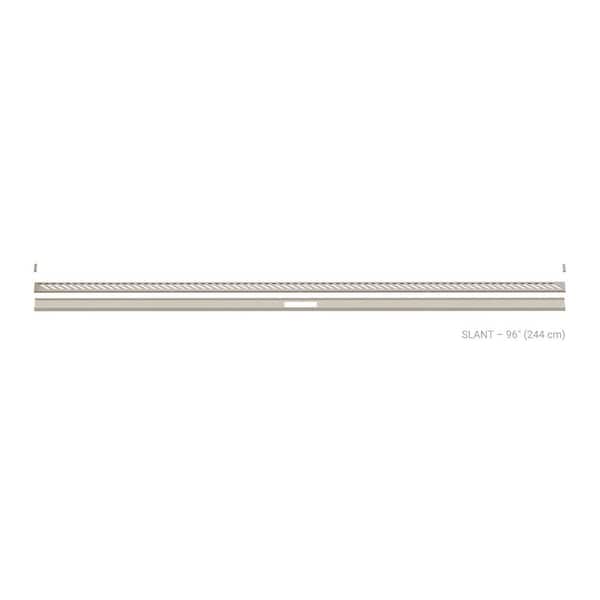 Kerdi-Line-Vario Cream 96 in. Slant Grate and Channel Floor Installation Kit for Accessory