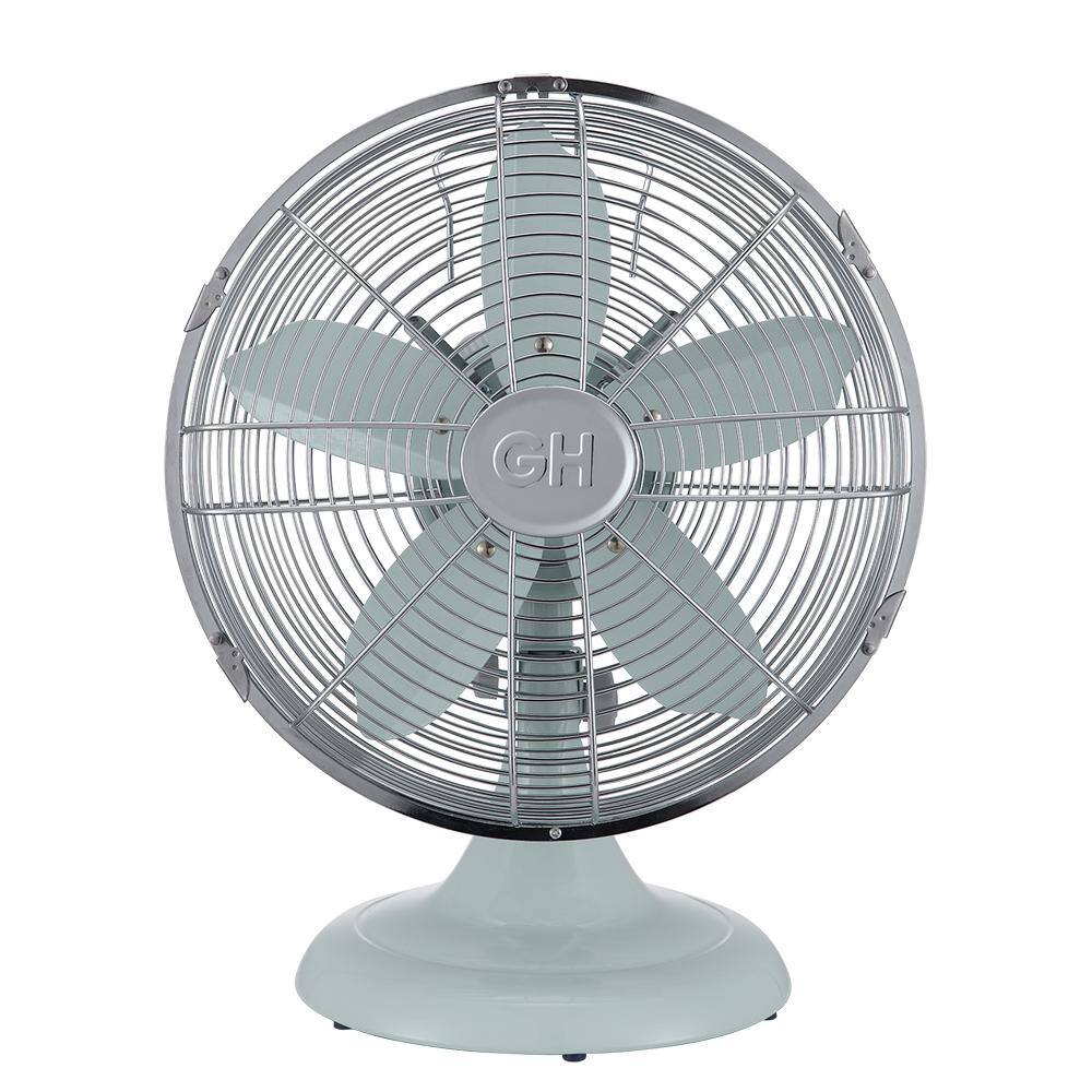 GOOD HOUSEKEEPING Retro 12 in. AllMetal Table Fan in Breezewave 92604