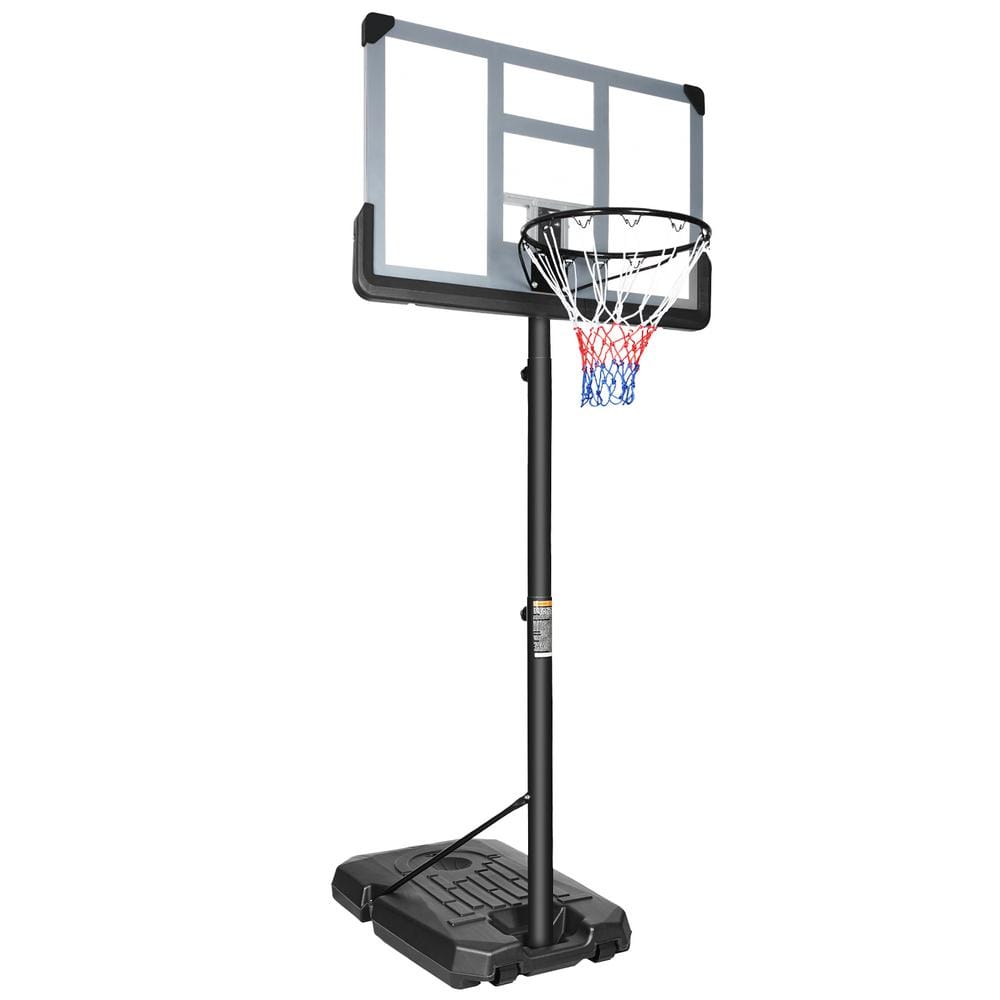 Outdoor Portable Basketball Goal Height Adjustable 6.6 ft. to 10 ft. with 4