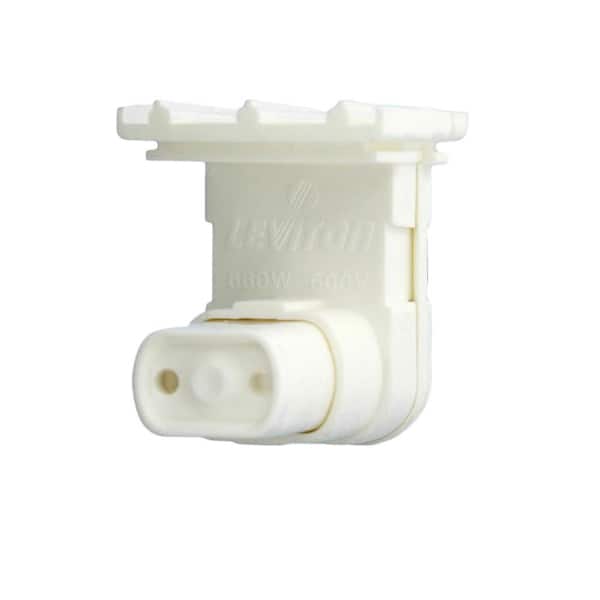 Leviton 660W Medium Bi-Pin Fluorescent Lampholder for T-8 and T-12 Lamps Pedestal Slide-On Recessed Double Contact Plunger Type