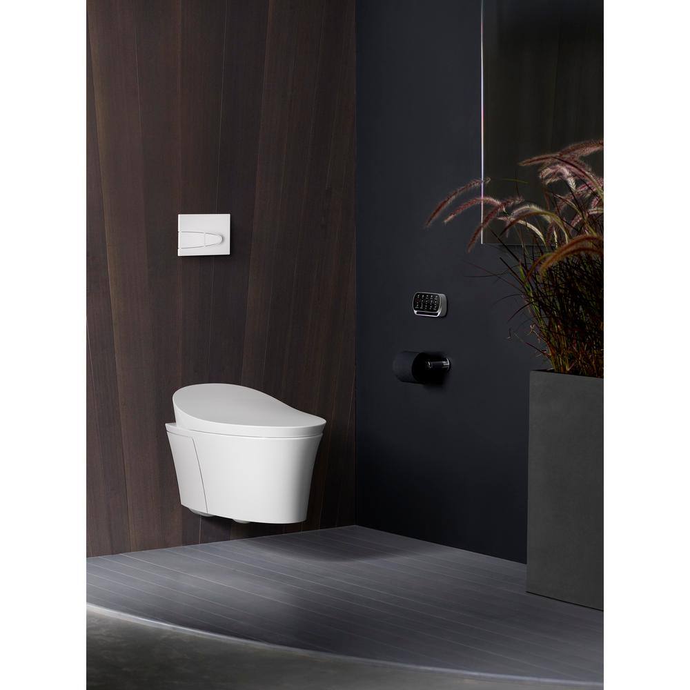 White Wall-Mounted Dual Flush High Efficiency Toilet