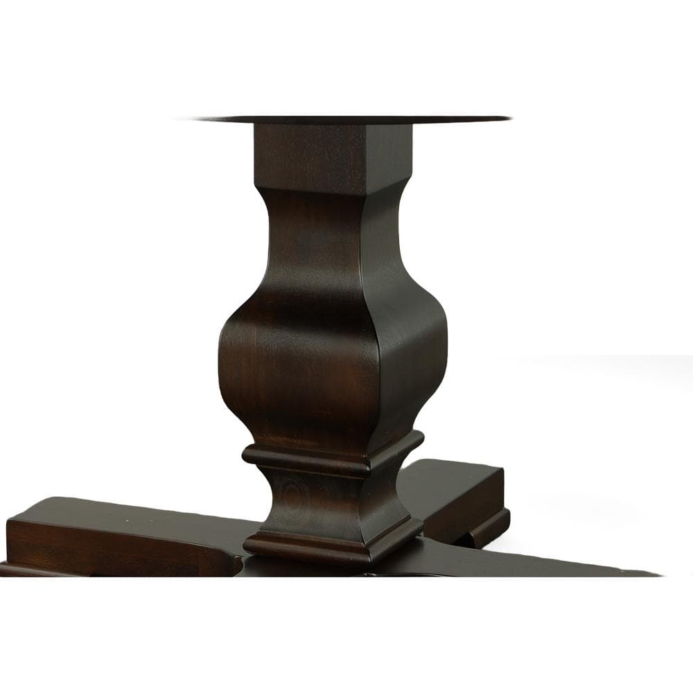 Charleston Espresso Round Wood Pedestal Dining Table