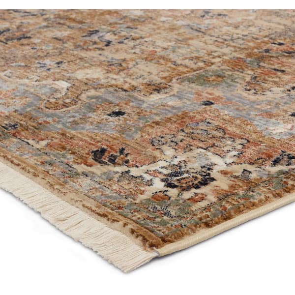 Amena Gold/Gray 10 ft. x 14 ft. Medallion Area Rug