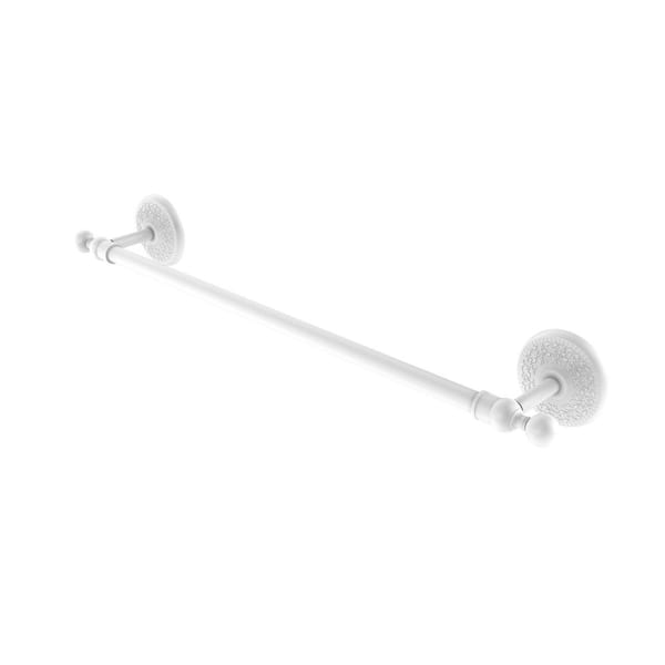 Allied Brass Monte Carlo Collection 24 in. Wall Mounted Towel Bar in Matte White