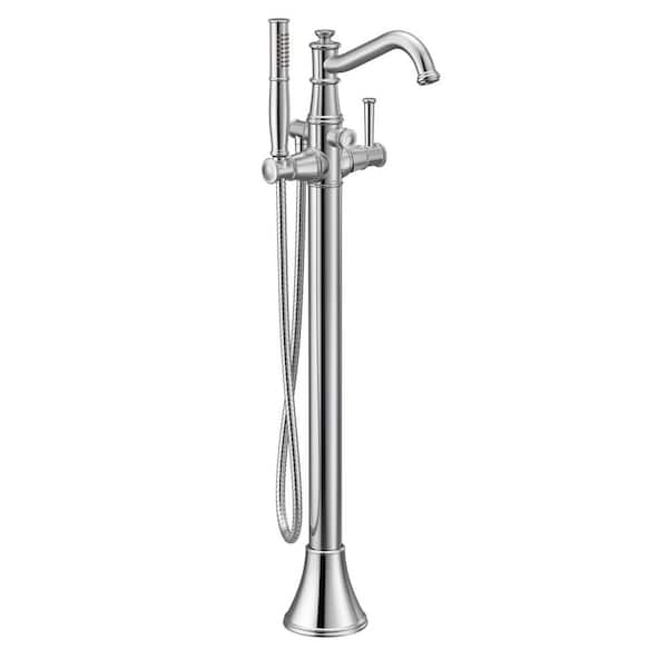 Belfield 1-Handle Freestanding Claw Foot Tub Faucet with Hand Shower in Chrome