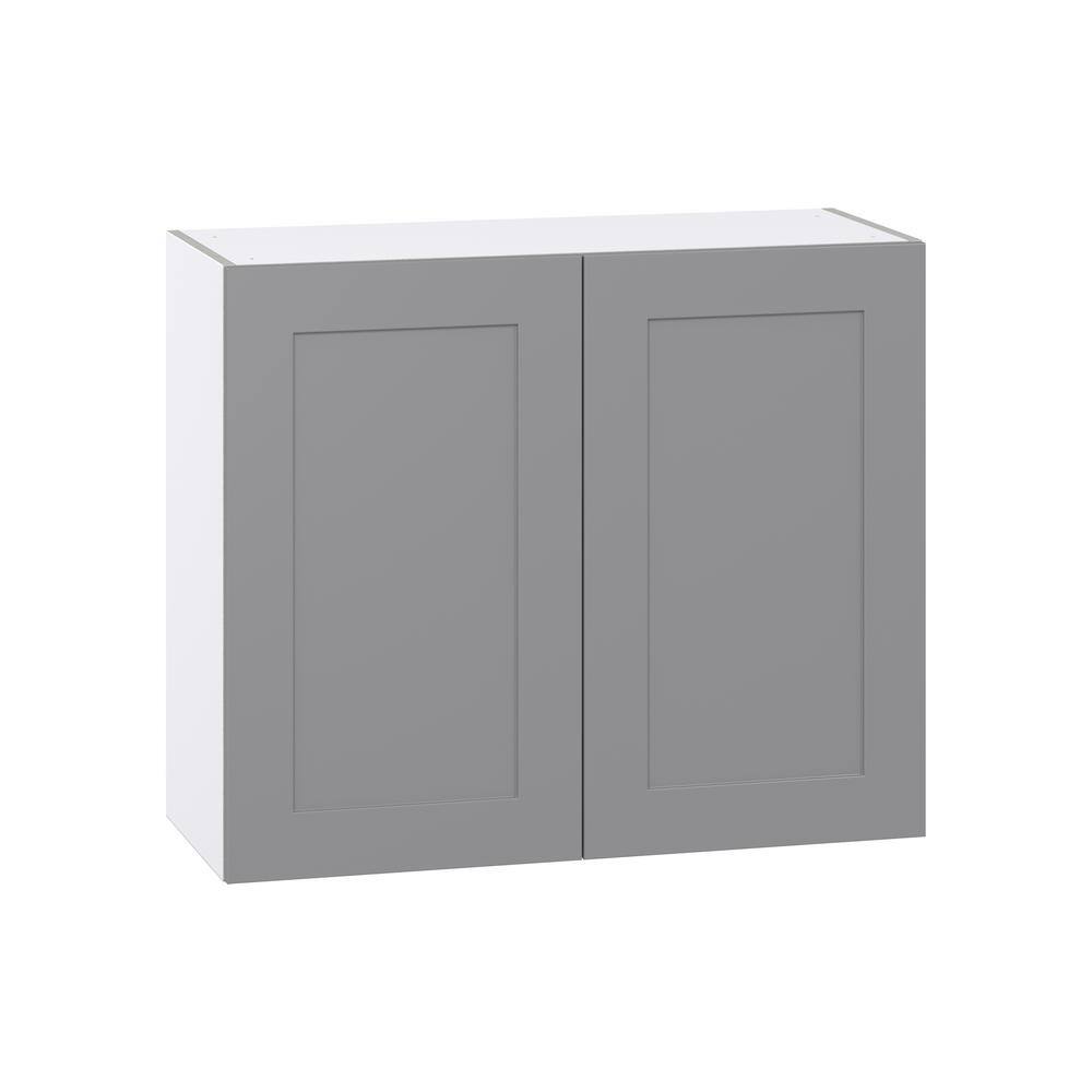 J COLLECTION Bristol Painted Slate Gray Shaker Assembled Wall Kitchen