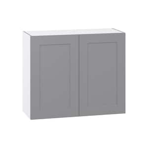 Bristol Painted Slate Gray Shaker Assembled Wall Kitchen Cabinet (36 in. W x 30 in. H x 14 in. D)