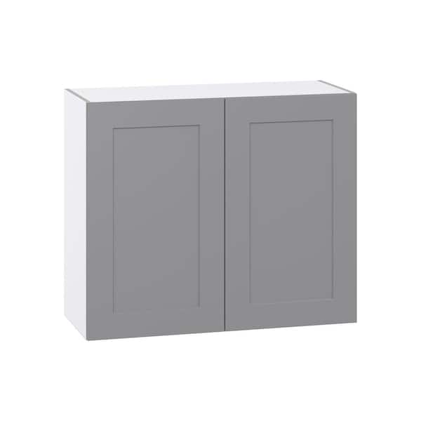 J COLLECTION Roseland 36 in. W x 14 in. D x 30 in. H Assembled Shaker Wall Kitchen Cabinet in Slate Gray