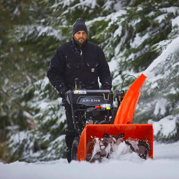 Ariens Deluxe 28 In 2 Stage Electric Start Gas Snow Blower With Auto Turn Steering 921046 The Home Depot Ariens Deluxe 28 In 2 Stage Electric Start Gas Snow Blower With Auto Turn Steering 921046 The Home Depot