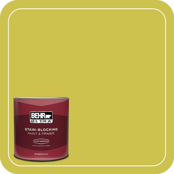 BEHR ULTRA 1 qt. #P340-5A Cilantro Lime Extra Durable Flat Interior Paint and Primer