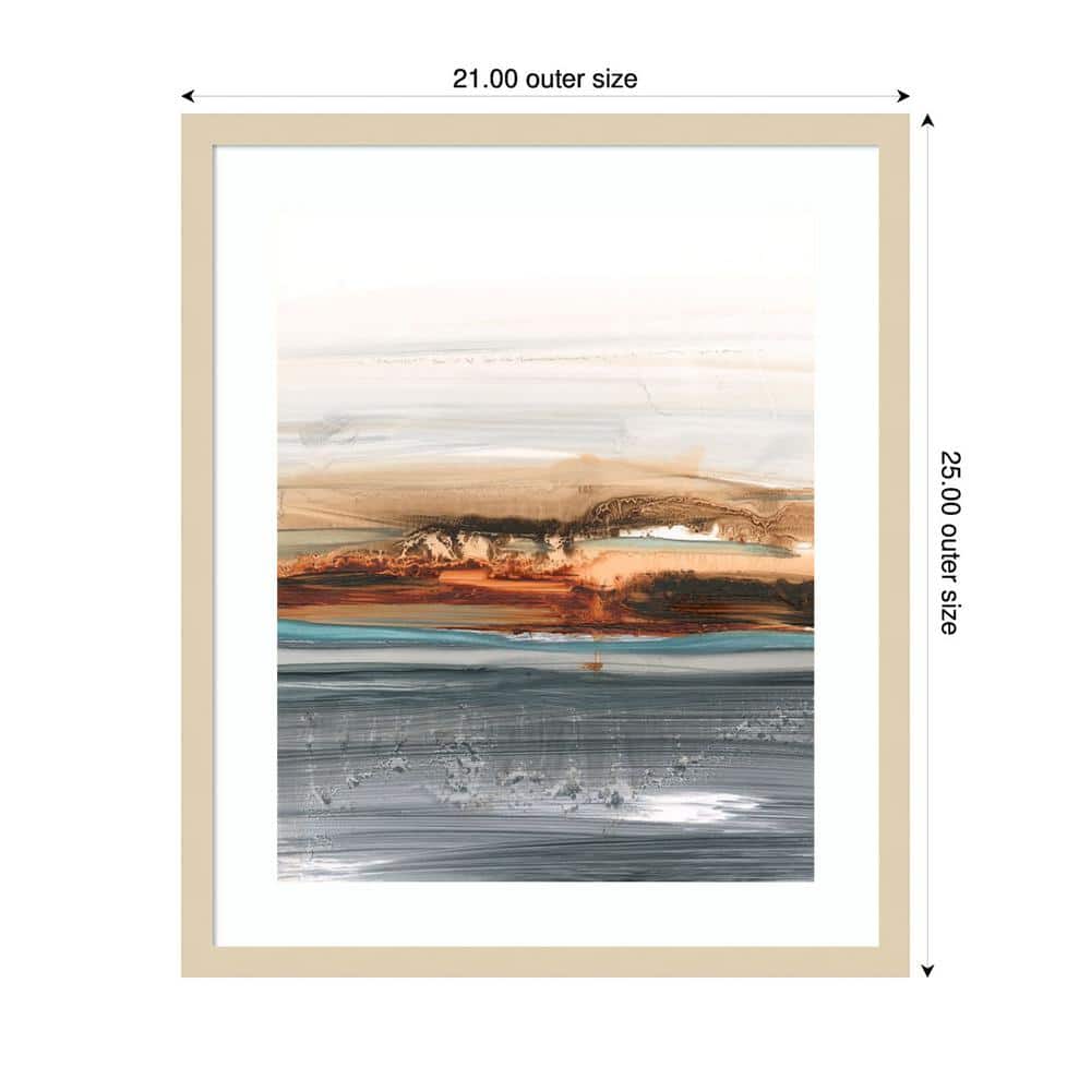 Sienna Dunes II Natural Framed Abstract Graphic Art Print