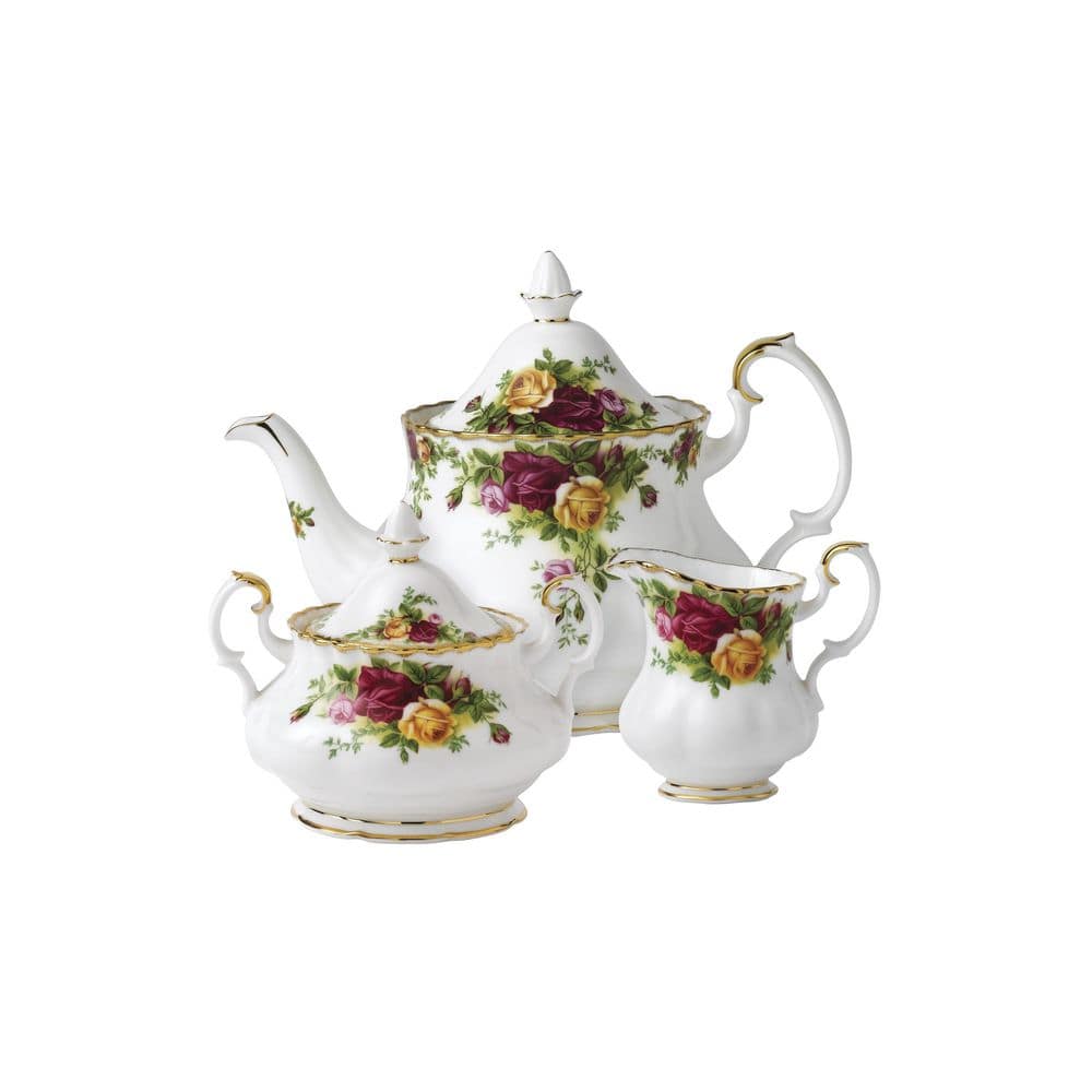 ROYAL ALBERT Old Country Roses 3-Piece Set (Teapot, Sugar and Creamer) -  IOLCOR13153