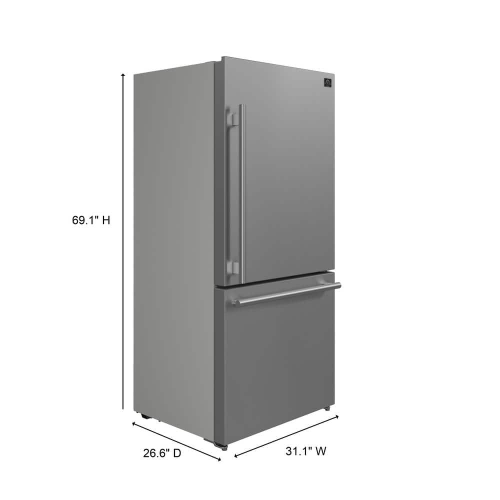 31" Milano Espresso Bottom Freezer Right Swing Door Refrigerator, 17.2 cu. ft.