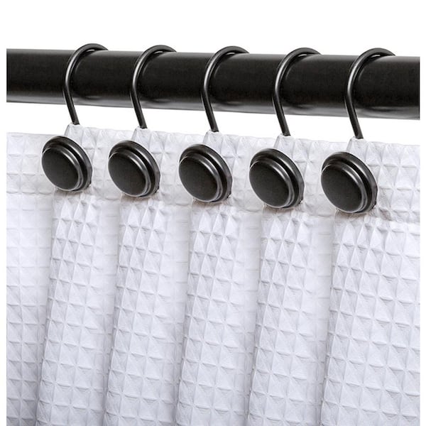 Amazon.com: 2LB Depot Wide Shower Curtain Rings/Hooks Set, Decorative Oil  Rubbed Bronze Finish, Easy Glide Rollers, 100% Rustproof Stainless Steel,  Set of 12 Rings for Shower Rods : Home & Kitchen