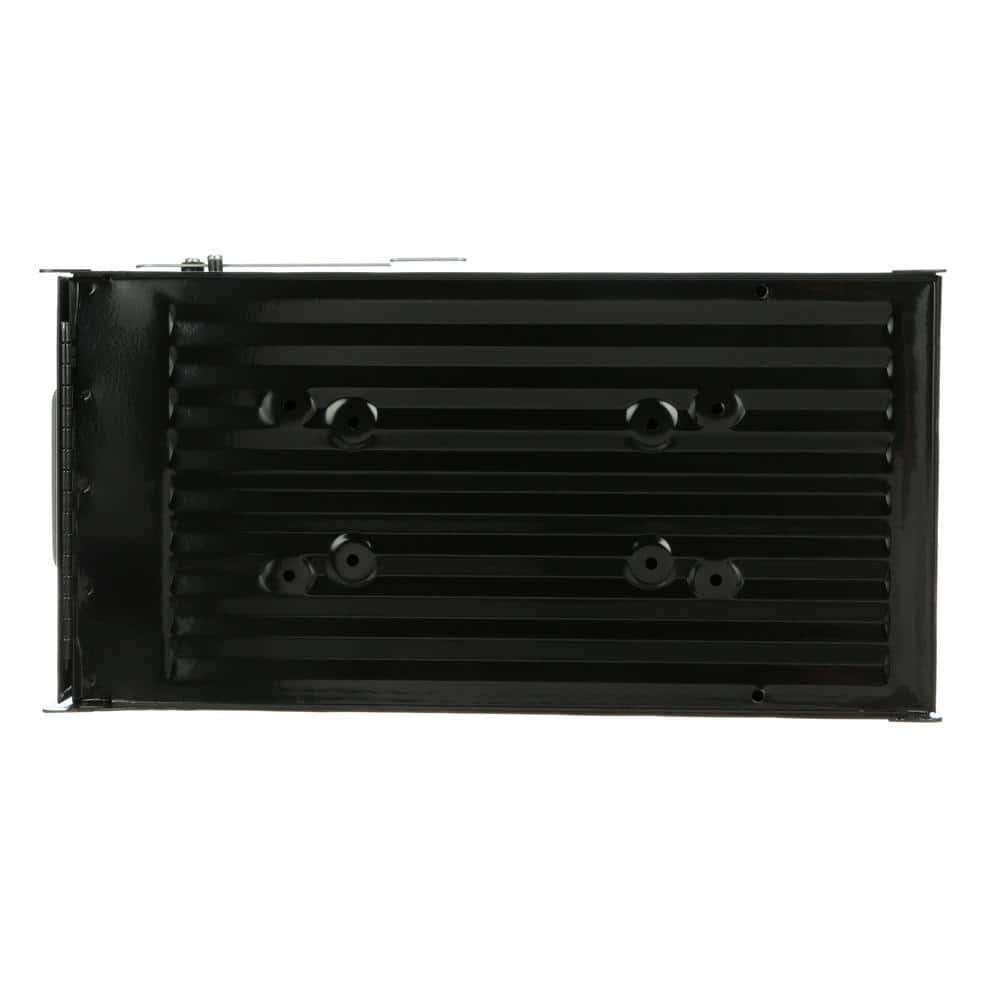 Large Black Lockable Steel Post-Mount Mailbox