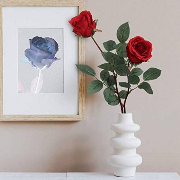 Larksilk 8 in. Artificial Cream White Silk Rose Flower Picks (50 Pack)  AMZ0502CW-1BX - The Home Depot