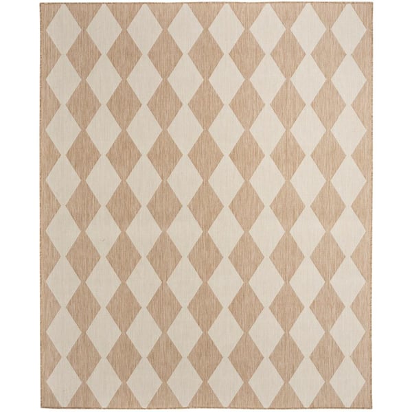 Positano Jute 6 ft. x 9 ft. Diamond Contemporary Area Rug