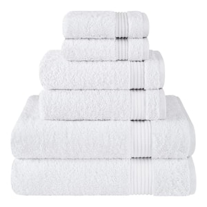 Premium Quality 100% Cotton 6-Piece Bath Towel Set, White