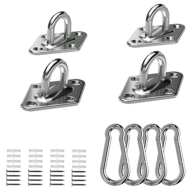 ceiling hooks heavy weight M5 Heavy Duty Stainless Steel Ceiling Hooks Hammock Swing Hanging Kit 500  lb Capacity with Screws 8-Pack OGPH012005