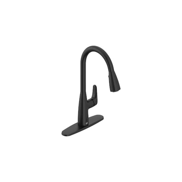 American Standard Colony Pro Touchless Single Handle Pull Down Sprayer Kitchen Faucet in Matte Black