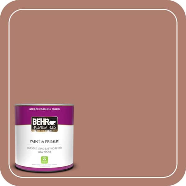 BEHR PREMIUM PLUS 1 qt. #PPU2-11 Mars Red Eggshell Enamel Low Odor Interior Paint & Primer