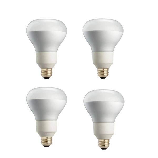 Philips 85-Watt Equivalent R40 Dimmable CFL Flood Light Bulb Soft White (4-Pack)