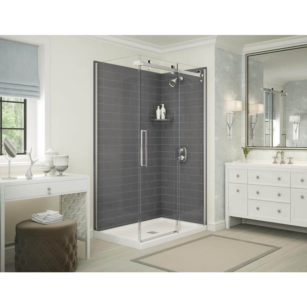 MAAX Utile Metro 32 In. X 48 In. X 83.5 In. Corner Shower Stall In ...