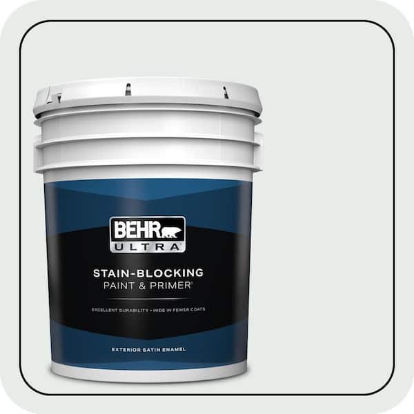 BEHR ULTRA 5 gal. #BL-W05 Dusting Powder Satin Enamel Exterior Paint & Primer