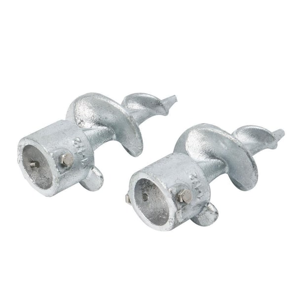 Extreme Max Galvanized Auger Foot for Dock Post 1-1/2 in., Pair