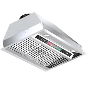 36 Inch Insert Range Hood with Voice/Gesture/Touch Control, 900 CFM Built-in Kitchen Hood Vent with 4 Speed Exhaust Fan