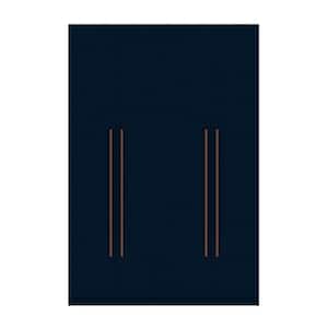 Gramercy Tatiana Midnight Blue 2-Section Freestanding Wardrobe Armoire (81.3 in. H x 55.2 in. W x 22.76 in. D)