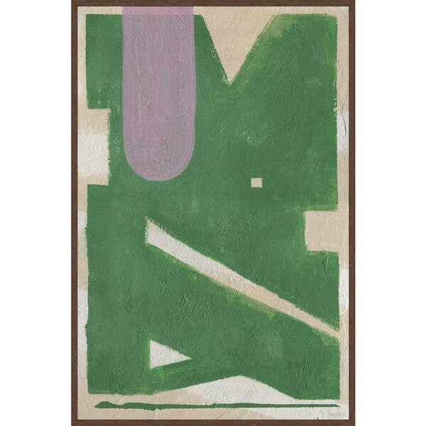 Unbranded "Field Patches" by Parvez Taj Floater Framed Canvas Abstract Art Print 60 in. x 40 in.