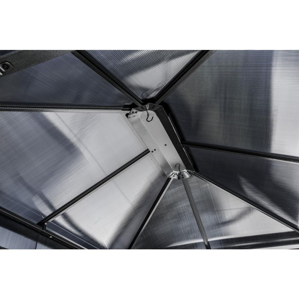 Danxia 7 ft. x 9 ft. Black Steel Frame Patio Gazebo