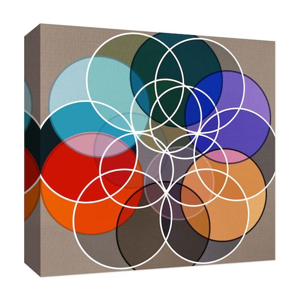 PTM Images Circle of Colors IV'' Abstract Canvas Wall Art 15 in. x 15 in.