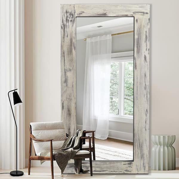 White Rustic Chair 2024 Mirror