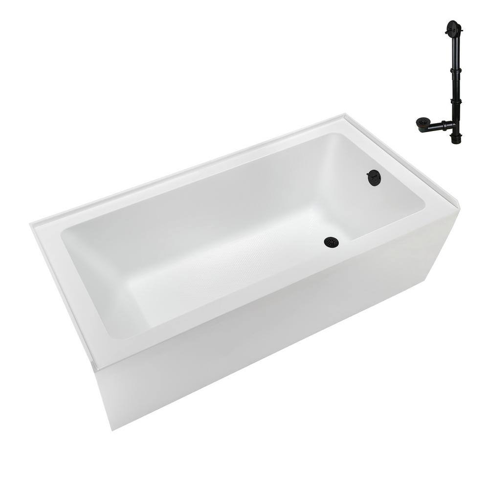 Streamline 66 in.x 32 in. Soaking Acrylic Alcove Bathtub with Right