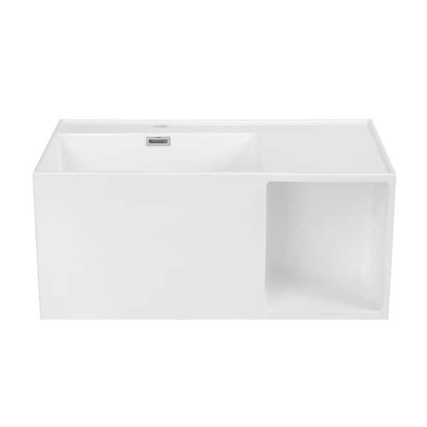 Streamline 31.5 in. W x 17.7 in. D x 13.8 in. H Vanity in Glossy White with Solid Surface Resin Top in White with White Basin