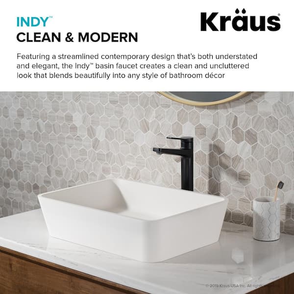 Kraus on sale KVF-1400BG Indy Single Handle Vessel Bathroom Faucet