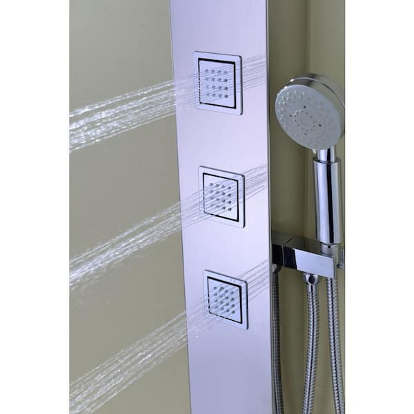 ANZZI Lann 53 in. 3-Jetted Full Body Shower Panel System with
