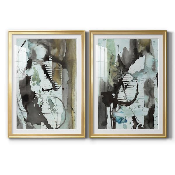 Wexford Home Lyrical Abstract I by Wexford Homes 2-Pieces Framed Abstract Paper Art Print 30.5 in. x 42.5 in.