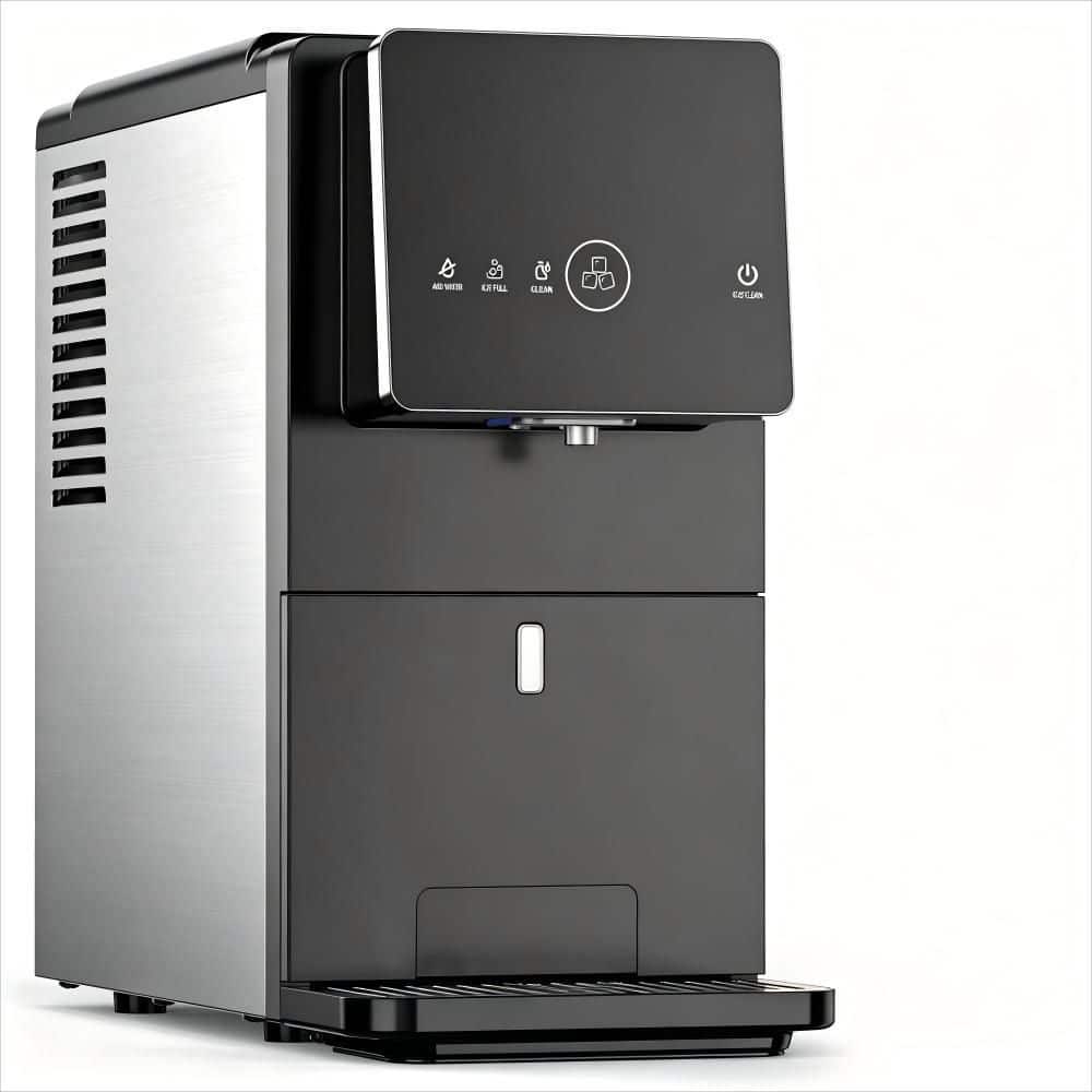 7.95 in. 33 lb. Portable Nugget Ice Maker with Self-Cleaning in Stainless Steel Black price history on PriceWatchPro