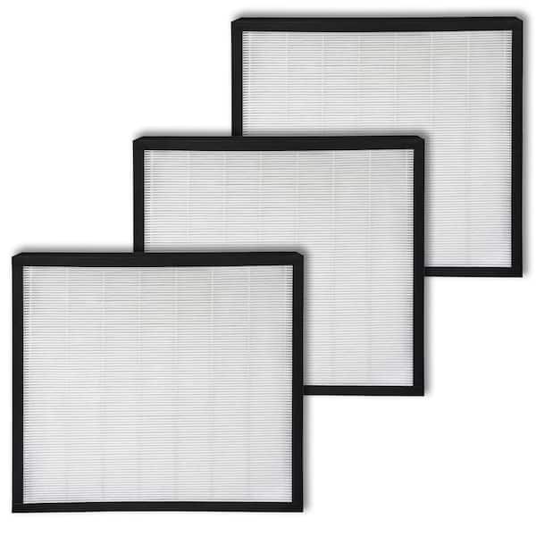 QuFresh AS1000WHT HEPA Genuine Replacement Air Scrubber Filter, 3-count