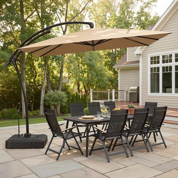 grand patio 10 ft offset umbrella 10x13 pool rectangle with base resistant and water Amazon.com : Grand patio 10Ft