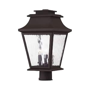 Hathaway 3 Light Bronze Outdoor Post Top Lantern