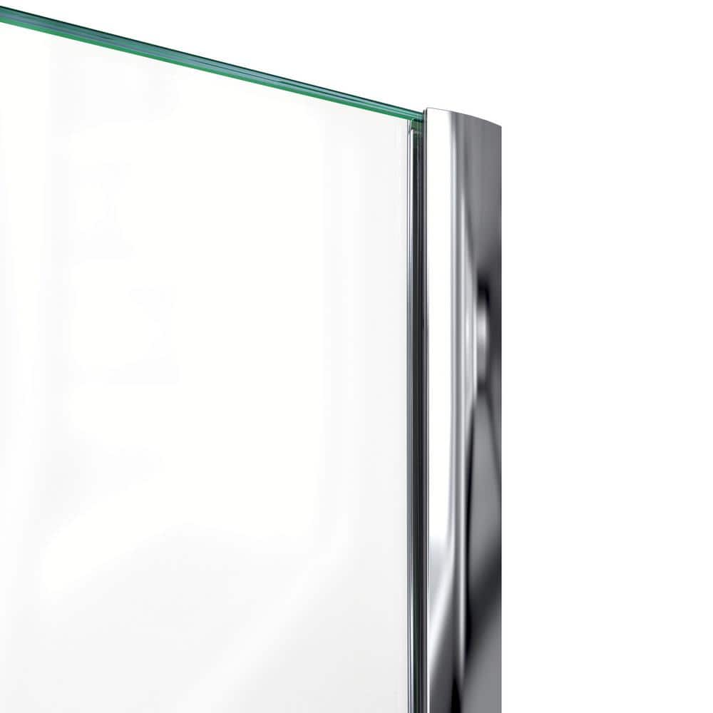 Prism 40" Frameless Neo-Angle Pivot Shower Enclosure with Brushed Nickel Hardware